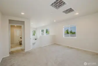 Loft, looking into primary suite