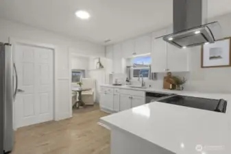 Kitchen with a breakfast nook