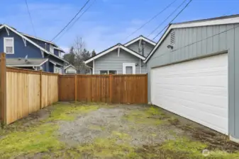 Parking space off the alley