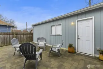 Patio off garage