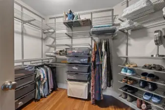 Oversized walk-in closet.