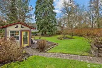 Enjoy this incredible yard with garden shed.