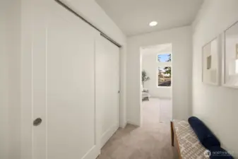 Lots of closet space found in the primary