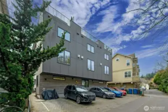 Corner Parking Spot in Rear