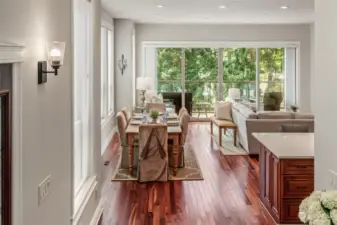 As you enter the home, the great room is to your left…look at these beautiful floors!