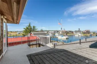 View from the upper deck, near the "Pub" or bonus room with a wet bar