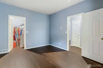 Second bedroom with walk-in closet.