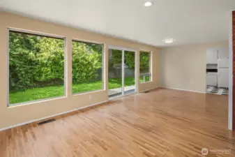 Hardwood floors throughout the home.