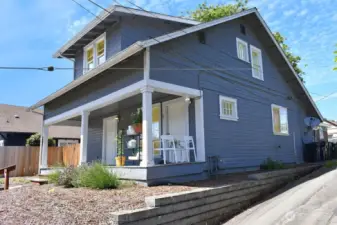 Side view of the home