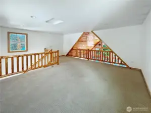 Loft bonus room, overlooking the greatroom.  Great flex space!