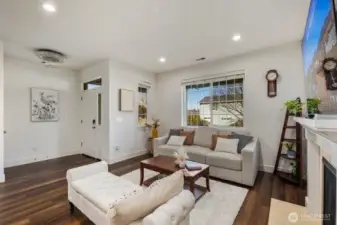 Spacious entry with coat closet