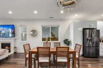 Spacious dining area