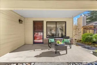 The sunshine on this darling front porch is amazing! What a great place to sit and enjoy your leisurely day!