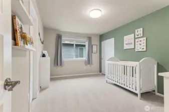 Bedroom #2 with adjacent Jack and Jill Bath.
