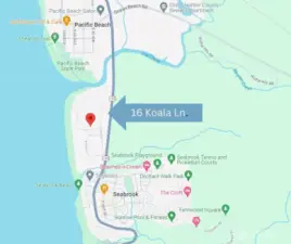 Located within a short walking distance to Pacific Beach and the new town of Seabrook with shopping, restaurants, events and more!