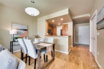 Another view of the dining area off the kitchen, open for ultimate entertaining.