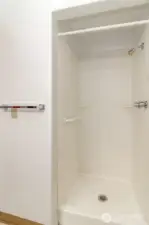 Tenant side extra/2nd bathroom shower.