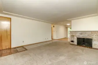 Living room and storage closet