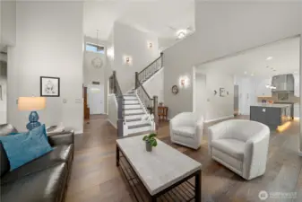 The open layout flows into light-filled living areas.