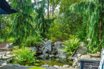 The gentle murmur of water creates a serene escape, perfect for unwinding or hosting under the stars.