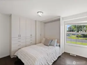Bedroom 2 at the end of the hallway