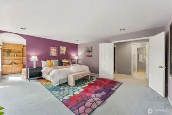 Primary suite from the bathroom