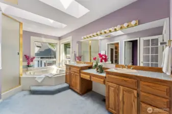 Expansive primary bathroom