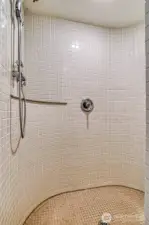 custom shower in primary bathroom