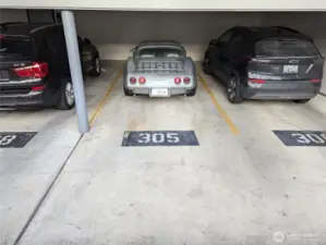Reserved & covered parking with extra length for long vehicles