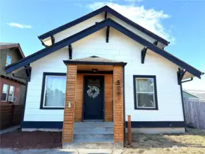 Front of house from inside of the gate