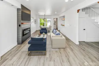 Virtually staged. Entry into home where you will walk into your living room and dining room
