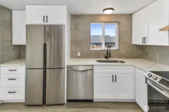 Kitchen with ample cabinets for storage