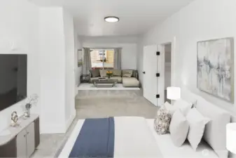 Virtually staged. Bedroom 2