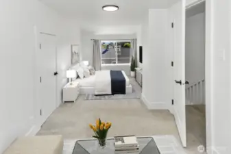 Virtually staged. Bedroom 2