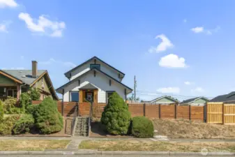 View of the front of the home from across the street.