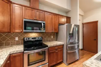 Lots of cabinets and a pantry