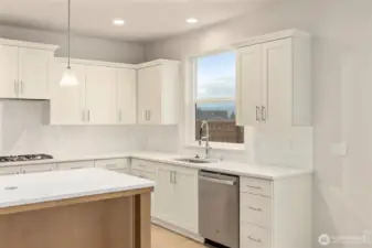 Gourmet Kitchen w/ Mt. Rainier Views