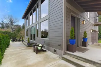 Exit the great room to a private patio.