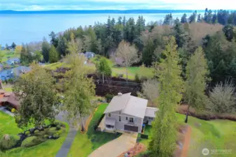 The home is situated for maximum views.