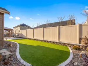 Turf in the backyard.