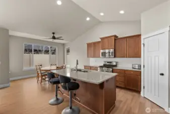 Stainless steel appliances.