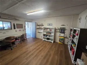 Workshop at the back of the carport, approximately 15'x16'