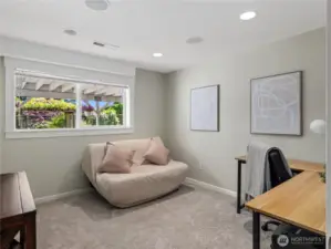 The 4th bedroom is currently being used as an office, but offers more flexibility in this fantastic lower level.