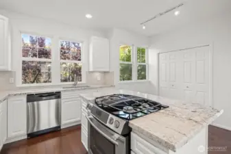 Freshly painted kitchen! Bright and ready to entertain!