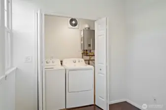Brand new washer and dryer - tankless hot water tank (and not shown) brand new furnace in the garage!