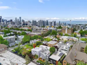 Aerial images of building and surroundings
