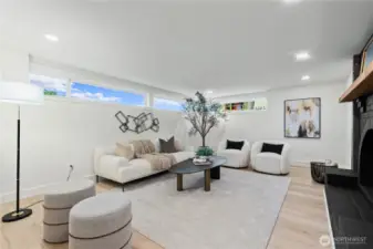 One of two family rooms.