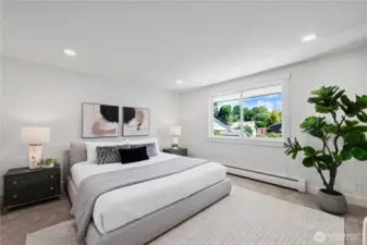 Primary bedroom with ensuite and walk-in closet