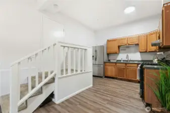 Full size kitchen in lower adu