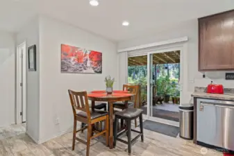 Sliding door to year round entertaining deck